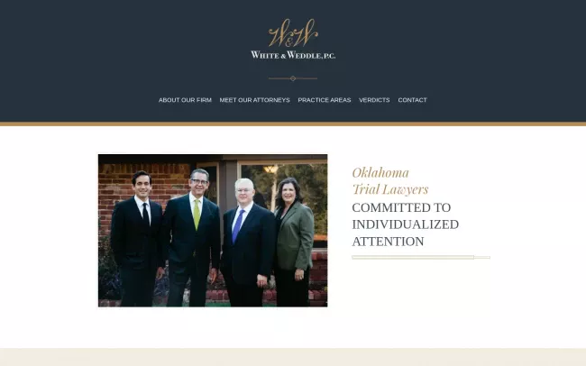 Screenshot of the White & Weddle PC Website