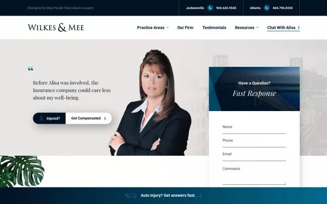 Screenshot of the Wilkes & Mee Website