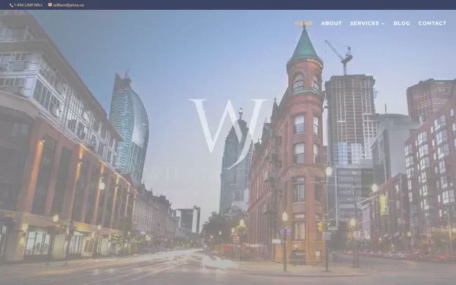 Screenshot of the William Jaksa Criminal Litigation Website