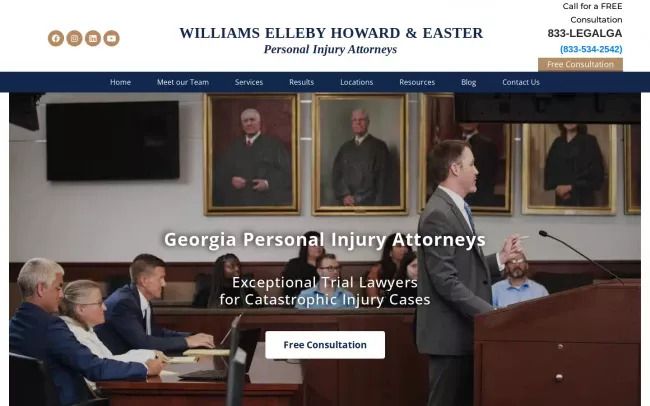 Screenshot of the Williams Elleby Howard & Easter Website