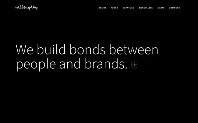 Screenshot of the Willoughby Design Website