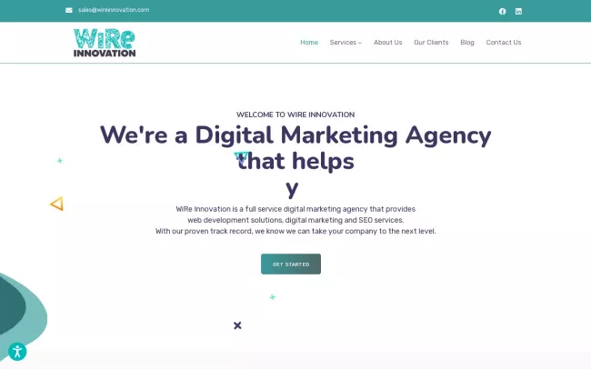 Screenshot of the WiRe Innovation Website