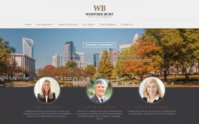 Screenshot of the Wofford Burt, PLLC Website