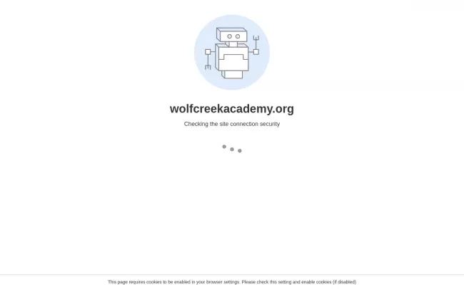 Screenshot of the Wolf Creek Academy Website