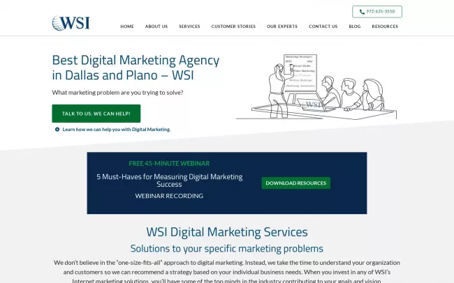 Screenshot of the Kriti Web Solutions Website