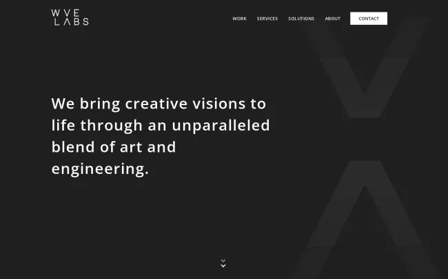 Screenshot of the Wve Labs Website