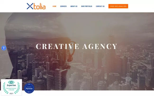 Screenshot of the Xtolia Inc Website