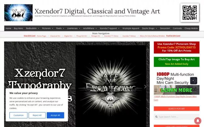Xzendor7 Fractal Art, and Retouched Classical & Vintage Art