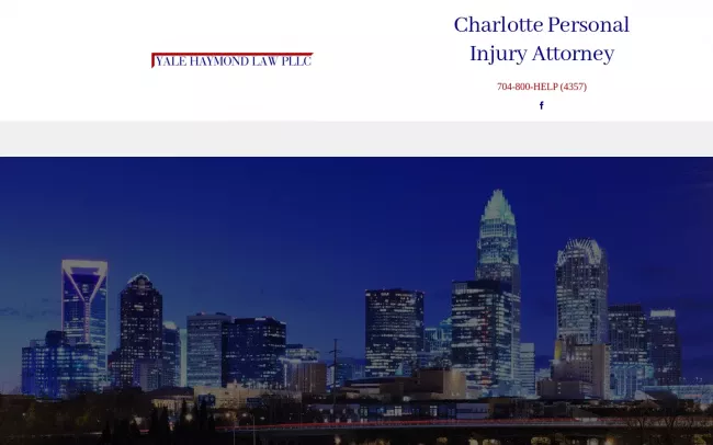 Screenshot of the Yale Haymond Law Website