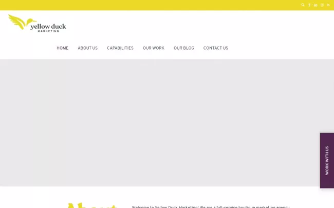 Screenshot of the Yellow Duck Marketing Website