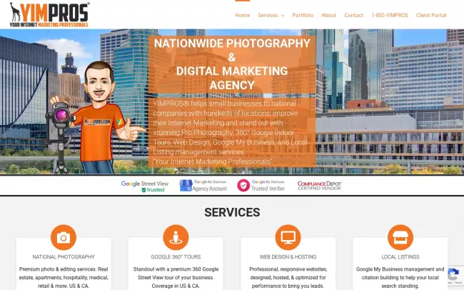 Screenshot of the YIMPROS Website