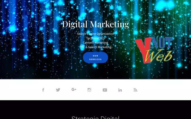 Screenshot of the YNot Web Website