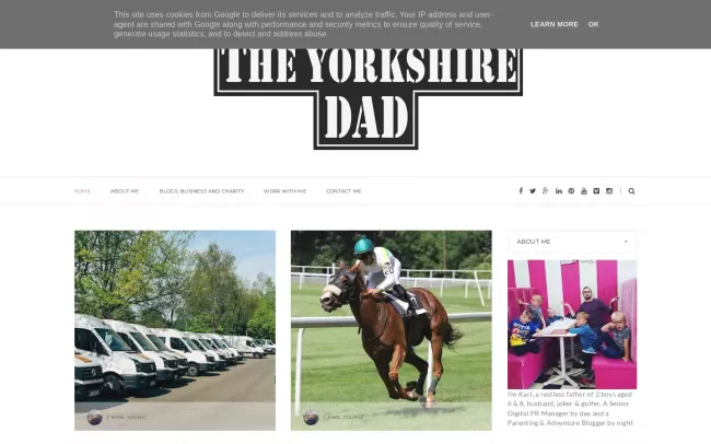 Screenshot of the The Yorkshire Dad Blog