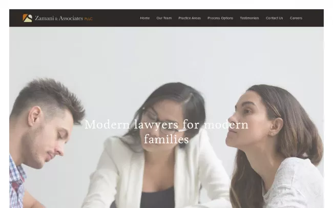 Screenshot of the Zamani & Associates PLLC Website