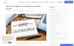 Blog about outsourcing customer support