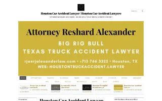 Attorney Reshard Alexander - Big Rig Bull Texas Truck Accident Lawyer