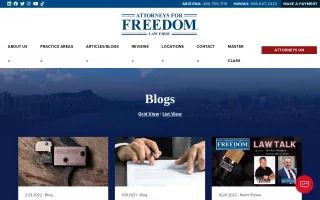 The Attorneys For Freedom Law Firm Blog