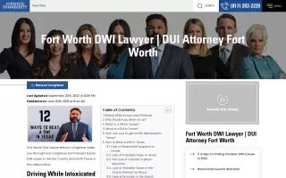 Fort Worth DWI Lawyers