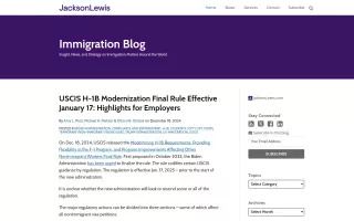 Jackson Lewis P.C. Immigration Blog