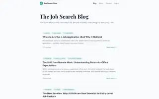 Job Search Pass Blog