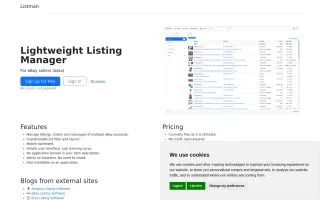 Listman - Lightweight Listing Manager for eBay sellers