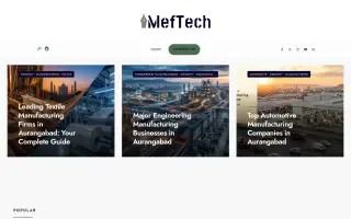 MefTech - Manufacturing Industry Blog, News, and Latest Update