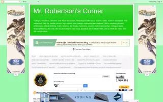 Mr. Robertson's Corner