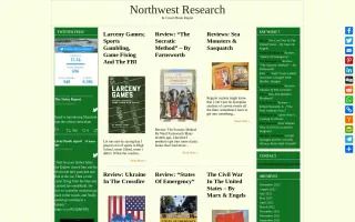 Northwest Research & Covert Book Report