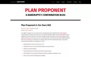 Plan Proponent - A Bankruptcy Confirmation Blog at Stone & Baxter, LLP