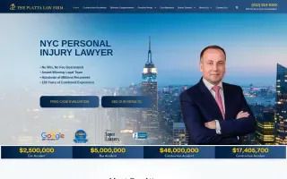 Platta Law Personal Injury Lawyers NYC