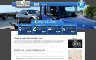 Premium Towing & Roadside Assistance Services in Fullerton - Kennedy Bros Towing