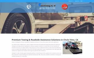 Reliable Towing & Roadside Assistance Services in Chula Vista, CA - Towing CV