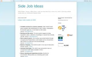 Side Job Ideas