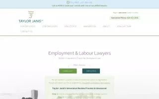 Taylor Janis LLP Vancouver Employment Lawyers