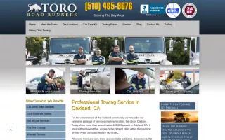 Toro Road Runners Oakland - 24/7 Certified Towing Services