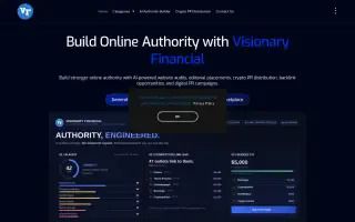 Visionary Financial - AI Authority Audits & PR Distribution