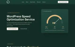 WordPress Speed Optimization Service