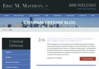 Eric Matheny Criminal Defense Blog