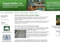 Uniquity Builders, Inc. Green Building and Remodeling