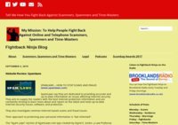 Fightback Ninja helps you fight back against scammers, spammers, and time-wasters