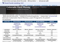 Denver Colorado Hard Money And Bridge Loans - Good Funds Lending, LLC