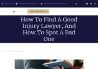 How to Find a Good Injury Lawyer, and How to Spot a Bad One 