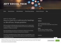 Jeff Social Tech Blog - Developers Resources