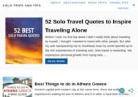 Solo Trips and Tips